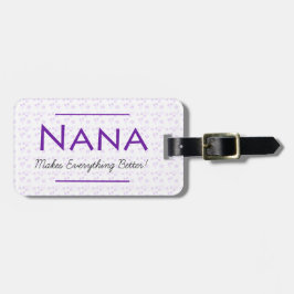 Lila Gepäckträger-Tag für Nana Gepäckanhänger