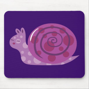 Lila Gepunktete Schnecke Mousepad