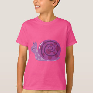 Lila Gepunktete Schnecke T-Shirt