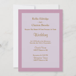 Lila Gerahmte Hochzeitseinladung Einladung