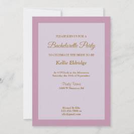 Lila Gerahmter Junggeselinnen-Abschied Einladung