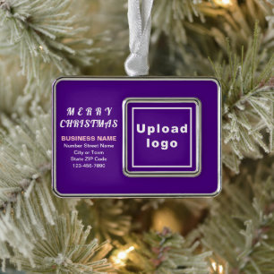 Lila Gerahmtes Rechteck Rahmen-Ornament Silber