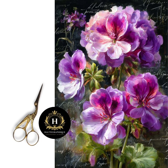Lila Geranium Blume Decoupage Seidenpapier (Von Creator hochgeladen)