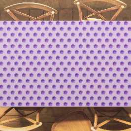 Lila Geranium Blume Nahtloses Muster auf Tischdecke