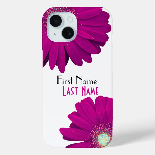 Lila Gerbera Daisy Blume Case-Mate iPhone Hülle (Rückseite)