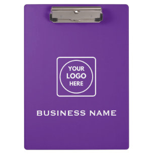 Lila Geschäft-Logo-Clipboard Klemmbrett
