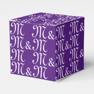 Lila Geschenk für die Initials eines Paares anpass Geschenkschachtel