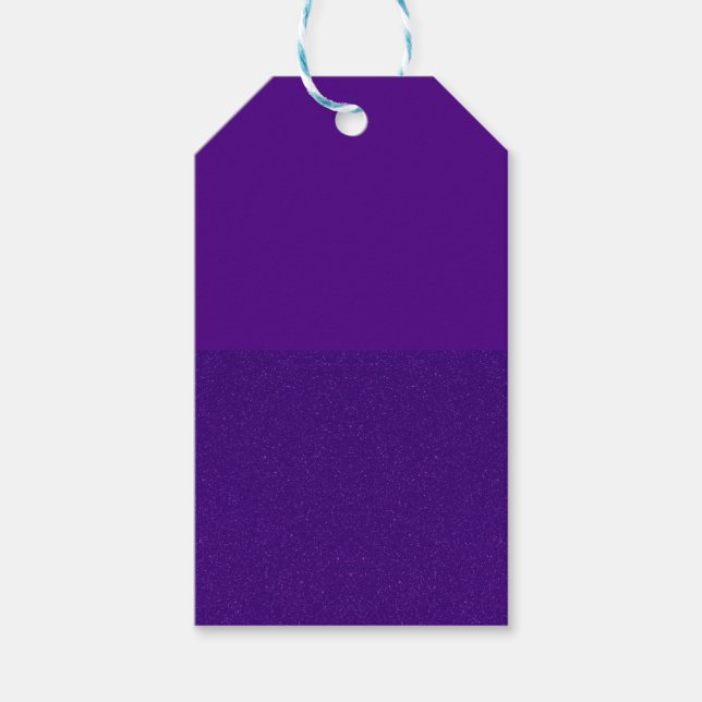 Lila Geschenketikett mit vertikaler Split - Anpass Geschenkanhänger (Vorderseite)