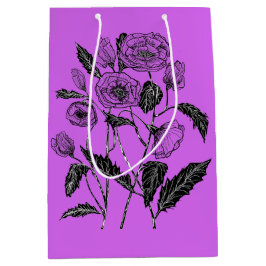 Lila Geschenktasche mit Poppy - Ihre Farben Mittlere Geschenktüte