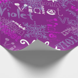 Lila Geschenkwrap Personalisierte Lakeschneeflocke Geschenkpapier