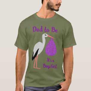 Lila geschlechtsneutrales Baby-Storch Geschlechtse T-Shirt