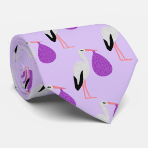 Lila geschlechtsneutrales Baby-Storch-Muster Krawatte