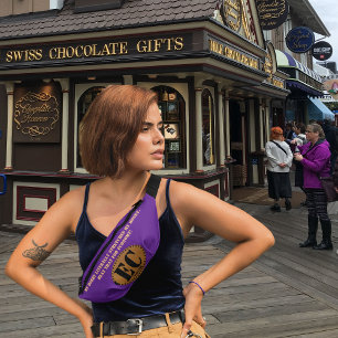 Lila geschliffene Münzen/Penny-Sammler Bauchtasche