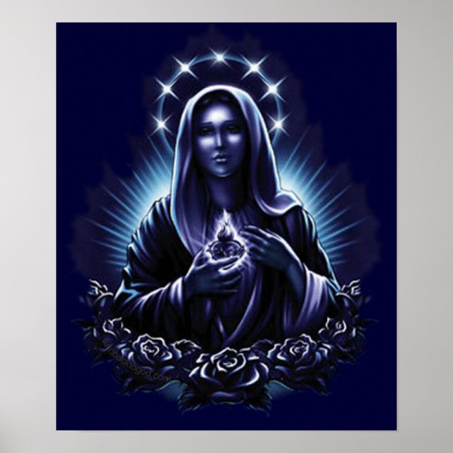 Lila gesegnete Jungfrau Mary Print Poster (Vorne)