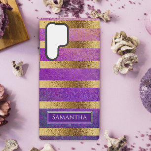 Lila gestreift samsung galaxy hülle