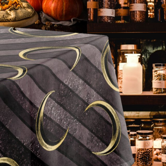 Lila gestreiftes Goldmondmuster, gotisch Vintag Tischdecke (Von Creator hochgeladen)