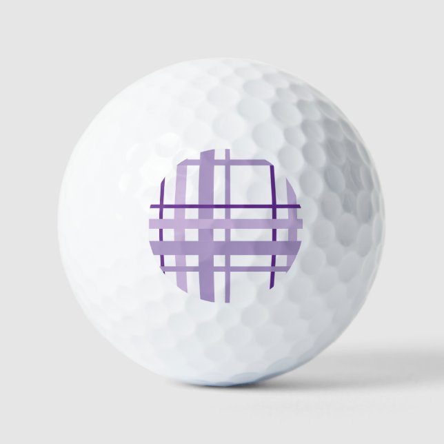 Lila gestreiftes Muster  Golfball (Vorderseite)