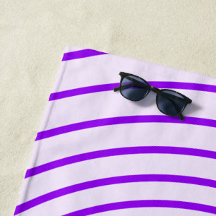 Lila gestreiftes Strandtuch mit Herz-Auswahl