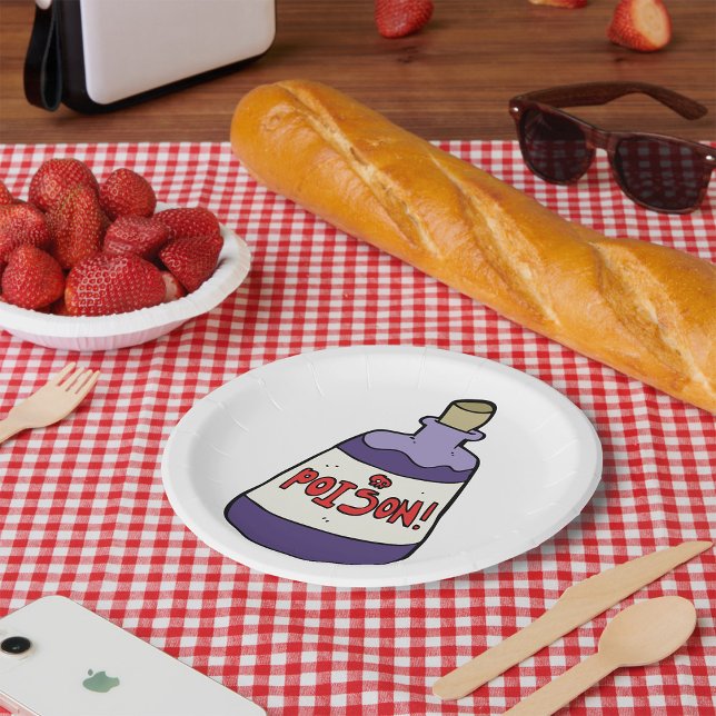 Lila Giftflasche Pappteller (Von Creator hochgeladen)