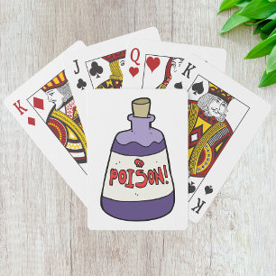 Lila Giftflasche Spielkarten