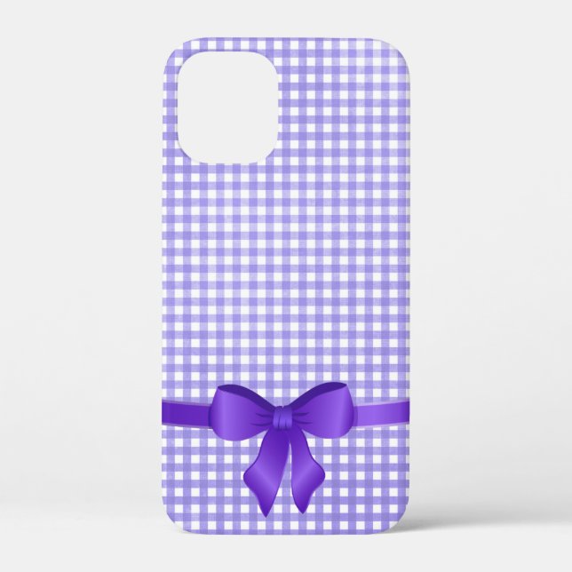 lila Gingham-Bogen Case-Mate iPhone Hülle (Rückseite)
