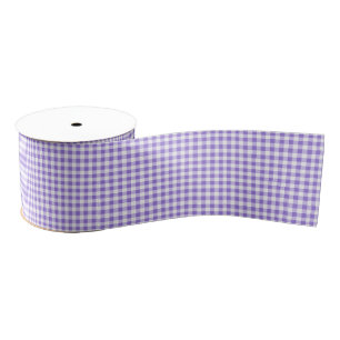 Lila Gingham Grosgrain Ribbon Ripsband