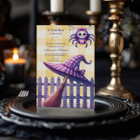 Lila Gingham Halloween Baby Dusche