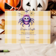 Lila Gingham Halloween Diapper Raffle