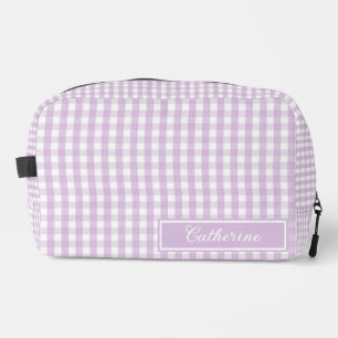 Lila Gingham Hübsche Karierte Kosmetik Schön Waschbeutel