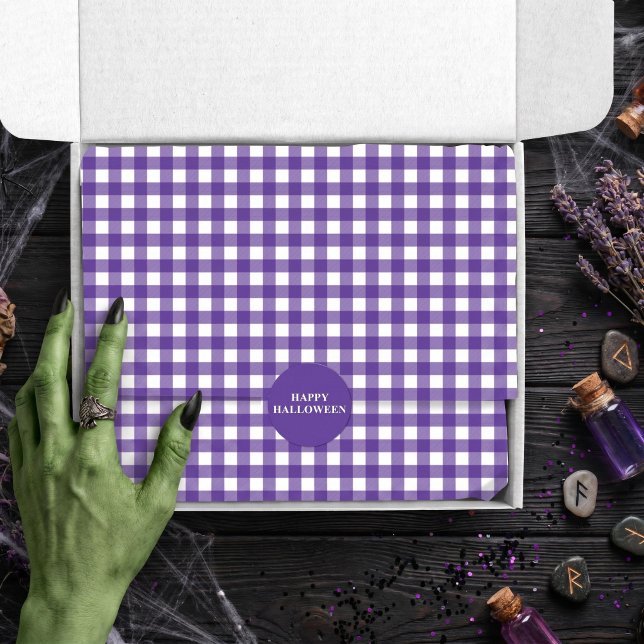 Lila Gingham-Karo-Kontrollkästchen Seidenpapier (Von Creator hochgeladen)
