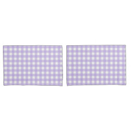 Lila Gingham Kissenbezug
