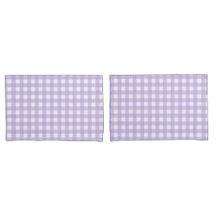 Lila Gingham Kissenbezug
