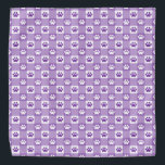 Lila Gingham mit Paw Prints Halstuch<br><div class="desc">Verwöhnen Sie Ihr Haustier mit diesem zeitlosen lila Gingham mit Pfoten gemustert bandana!</div>