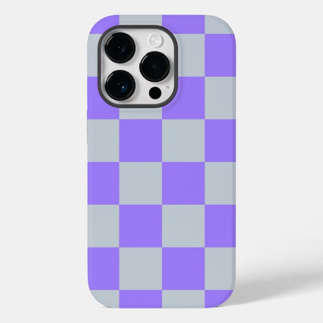 Lila Gingham-Muster Case-Mate iPhone Hülle (Rückseite)