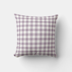 Lila Gingham-Muster Kissen