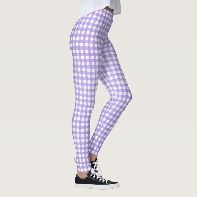 lila Gingham-Muster Leggings (Rechts)