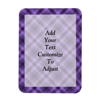 Lila Gingham-Muster Magnet