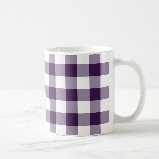 Lila Gingham-Muster Tasse (Rechts)