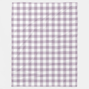 Lila Gingham Pattern Fleecedecke