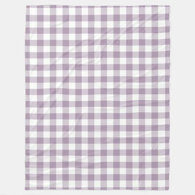 Lila Gingham Pattern Fleecedecke (Vorderseite)