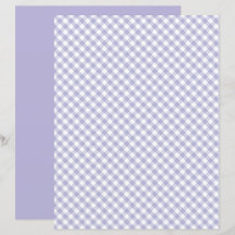 Lila Gingham Scrapbook Paper