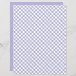 Lila Gingham Scrapbook Paper