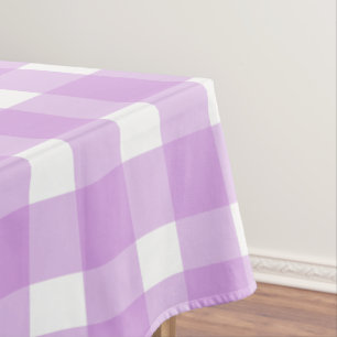 Lila Gingham Tischdecke