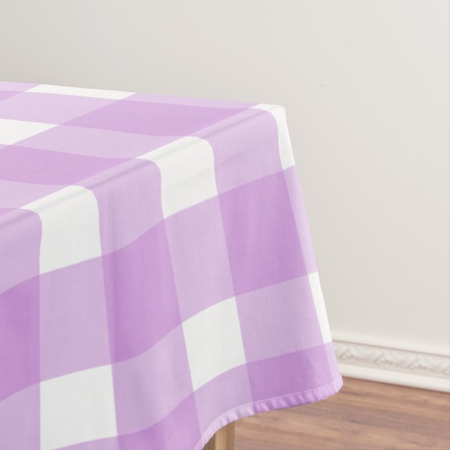 Lila Gingham Tischdecke (Beispiel)