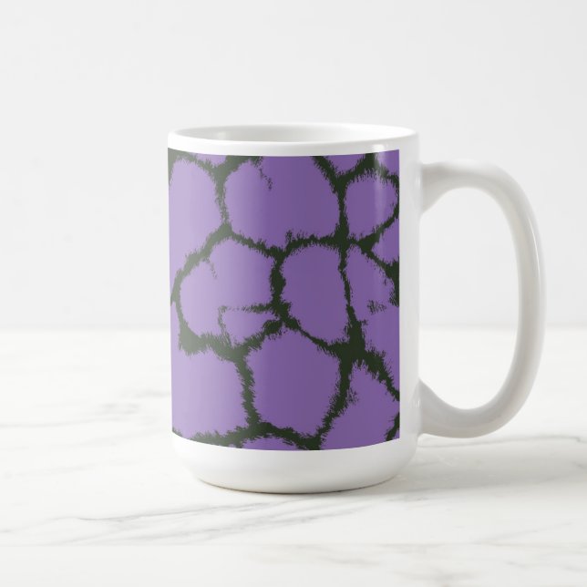 Lila Giraffe-Fur-Muster Tasse (Rechts)
