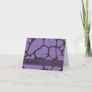 Lila Giraffe Fur Muster Vielen Dank Dankeskarte