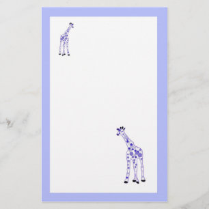 lila Giraffen Briefpapier