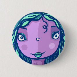 Lila Girl-Charakterportrait Button