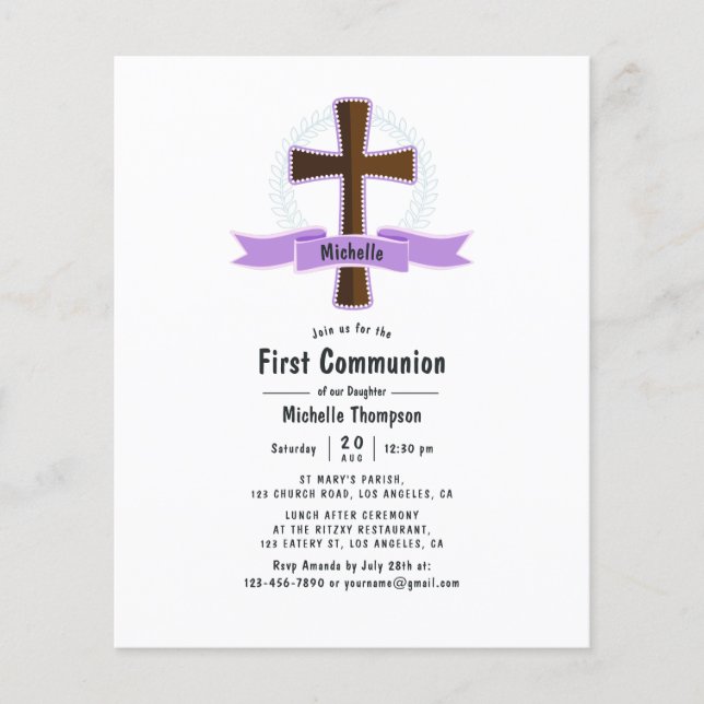 Lila Girl First Heilige Kommune Flyer (Vorne)