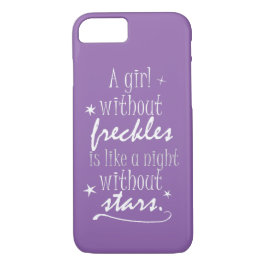 Lila Girl-Freckles-und-Stars-Zitat Case-Mate iPhone Hülle